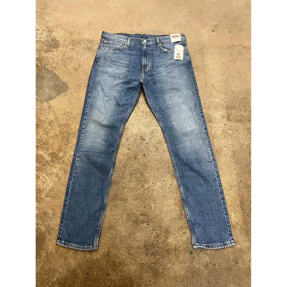 Levi's 512 Slim Taper Fit Jeans Mens 38x34 Blue Denim‎ Cotton Stretch High Rise